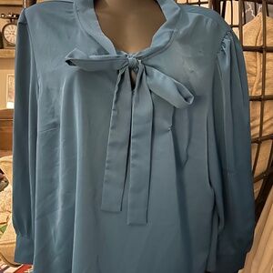 Shein 2x blue teal blouse